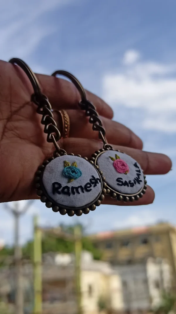 Embroidery key chain